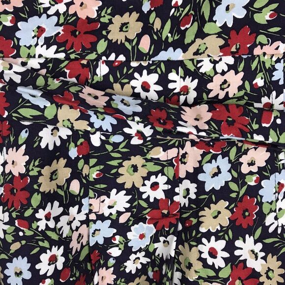 Lands End Shirtwaist Dress Fit & Flare 3/4 Sleeve Collar Floral Pockets 2 Petite - Picture 7 of 10